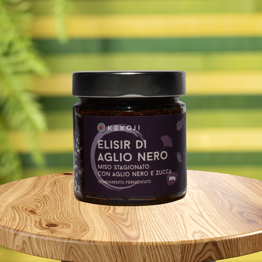 🖤 Elisir di Aglio Nero – Miso Stagionato con Aglio Nero e Zucca 200 g