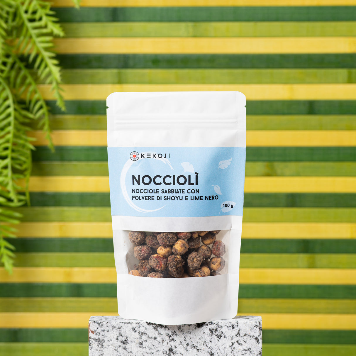 Nocciolì - Nocciole sabbiate con polvere di Shoyu e limone nere